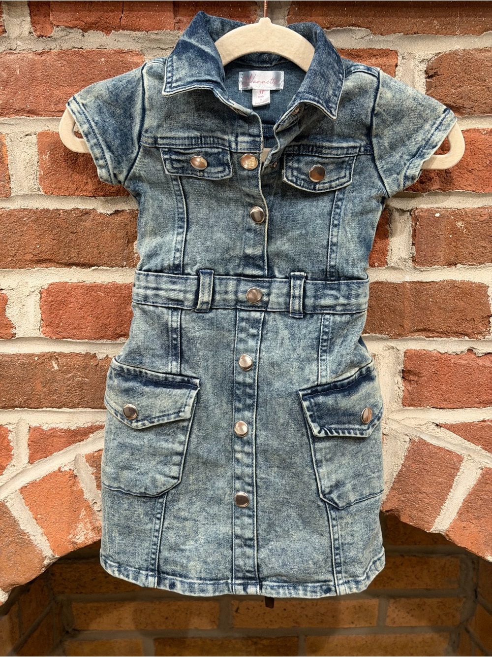 Nannette Blue Denim Casual Button Dress